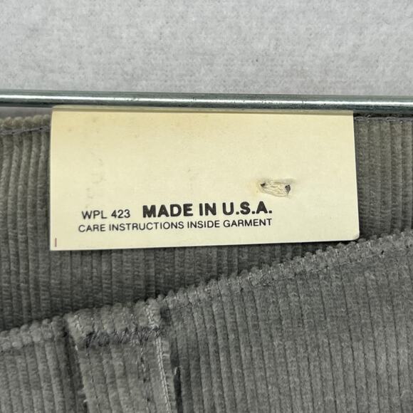 LEVIS 536 Pants Men 34x36 '86 Fine Corduroy White Tab Gray Jeans USA VTG NEW NOS - Picture 6 of 16